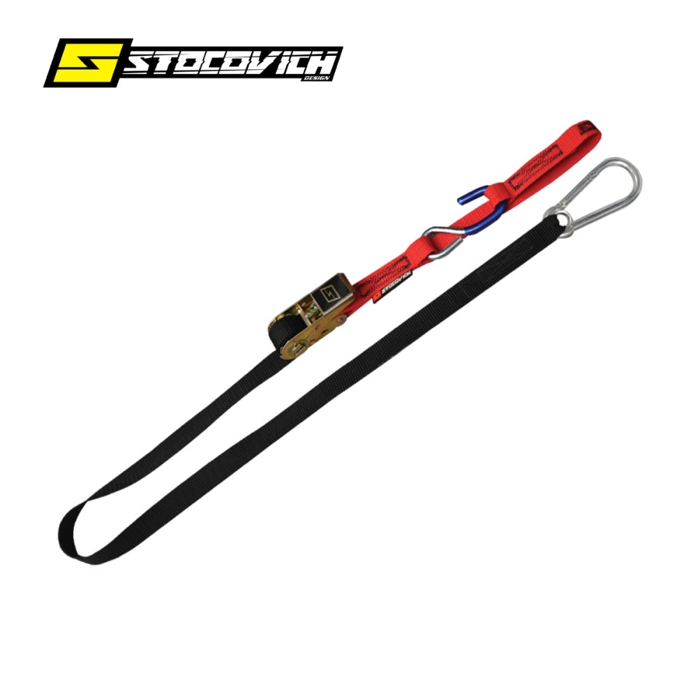 Esticador Stocovich com Catraca Modelo Mosquetão-Vermelho