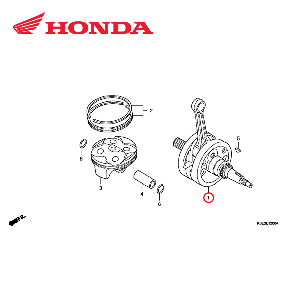 Virabrequim Completo Original Honda para CRF150 08/19