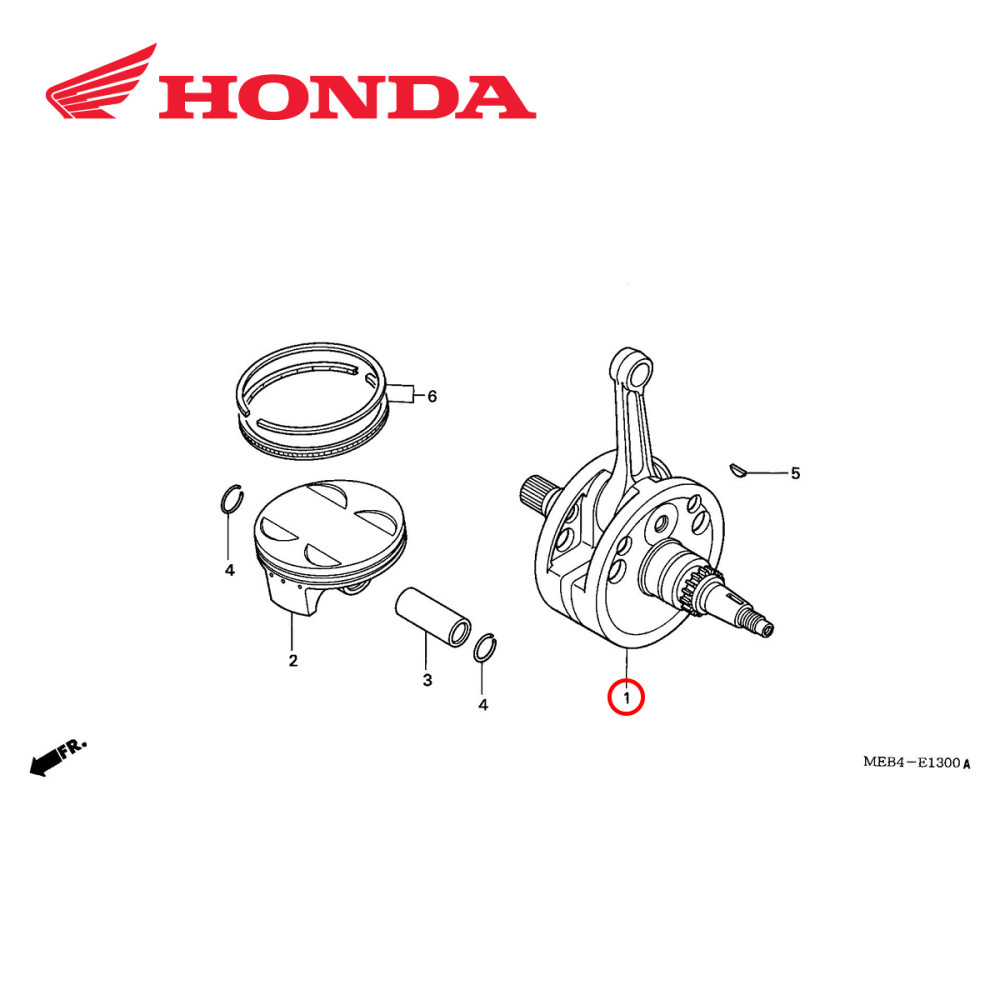 Virabrequim Completo Original Honda para CRF450 02/08