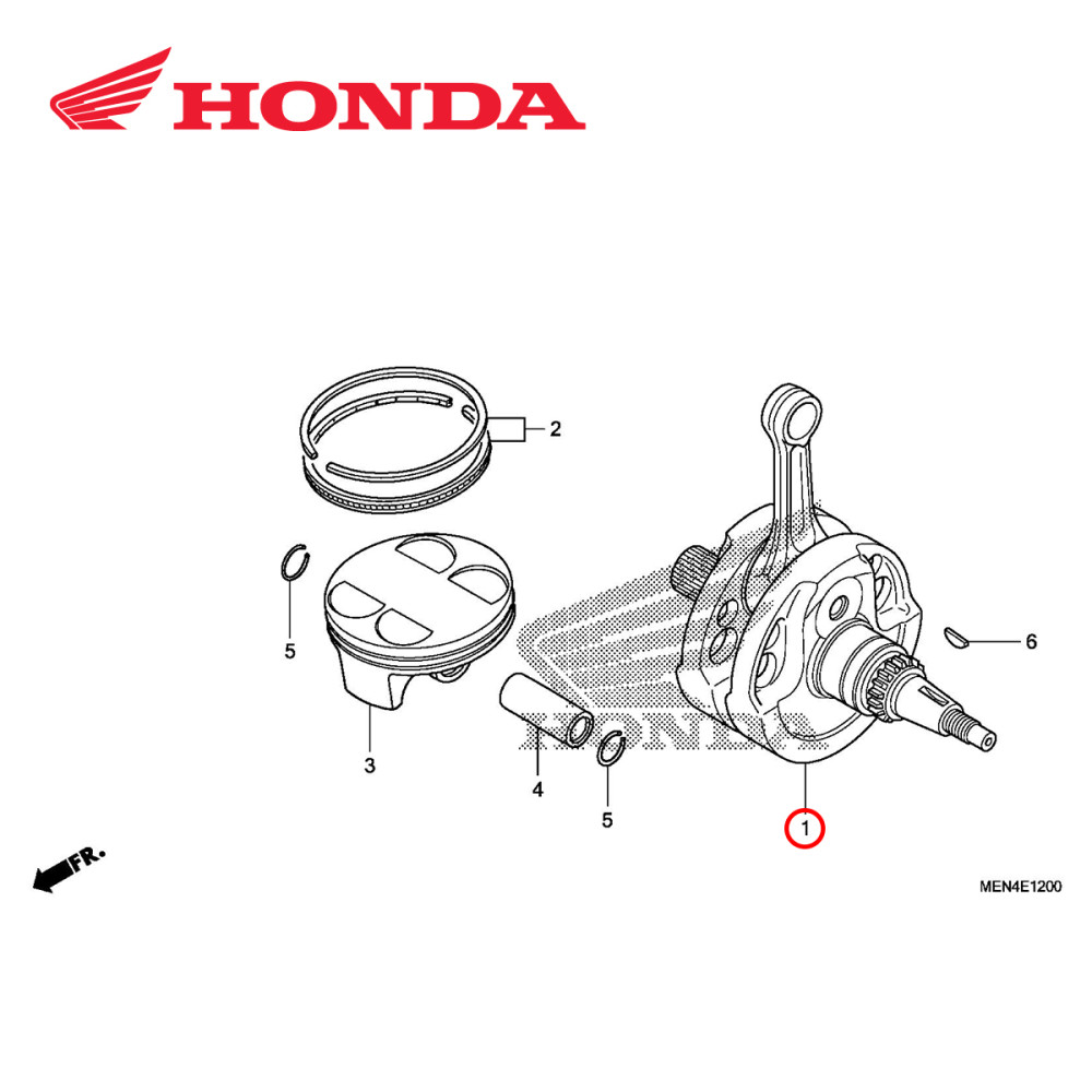 Virabrequim Completo Original Honda para CRF450 09/12