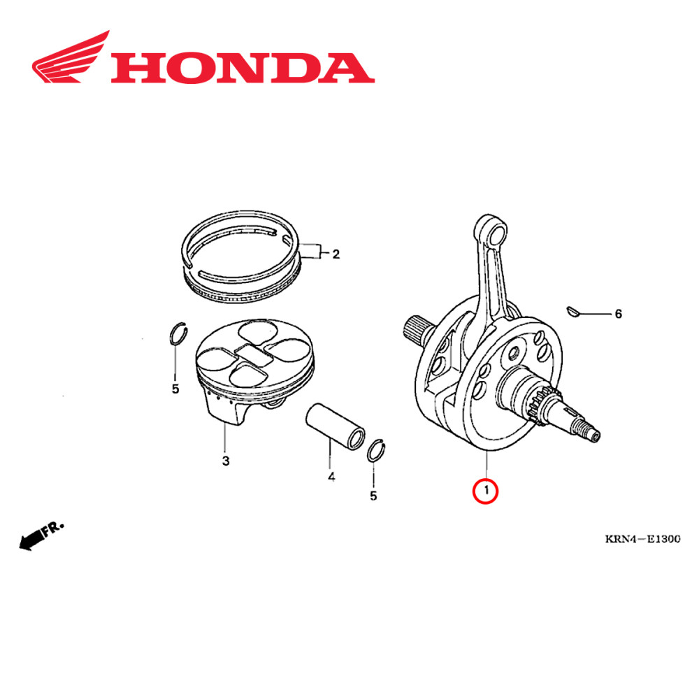 Virabrequim Completo Original Honda para CRFX250 04/17