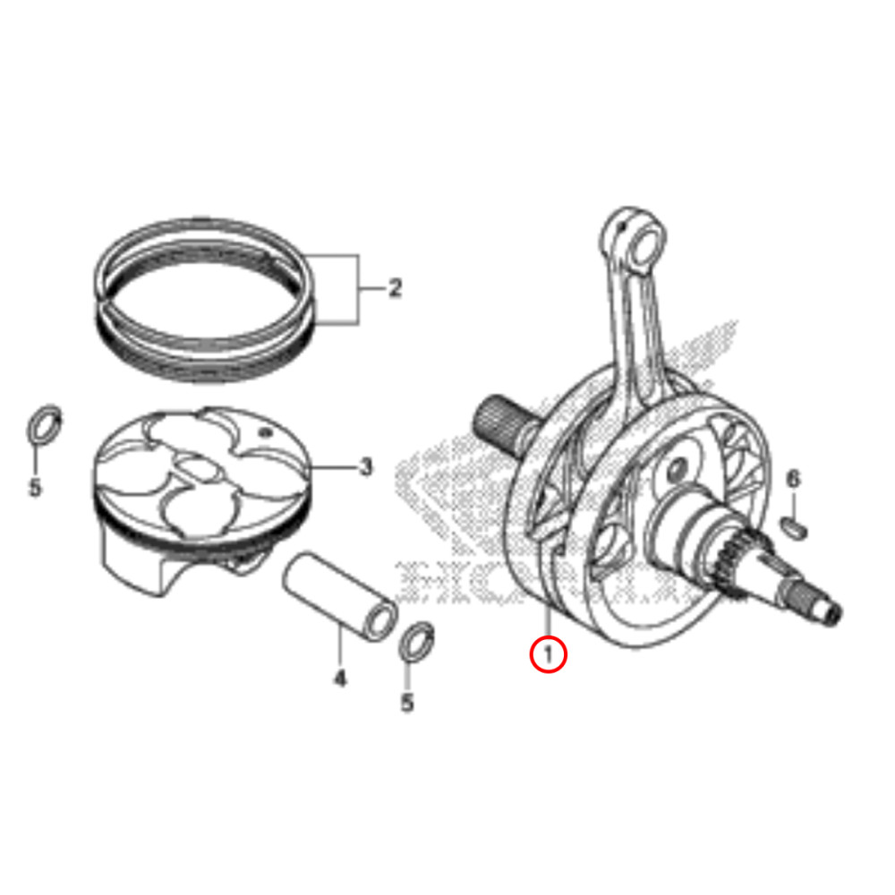 Virabrequim Completo Original Honda CRF250 16/17
