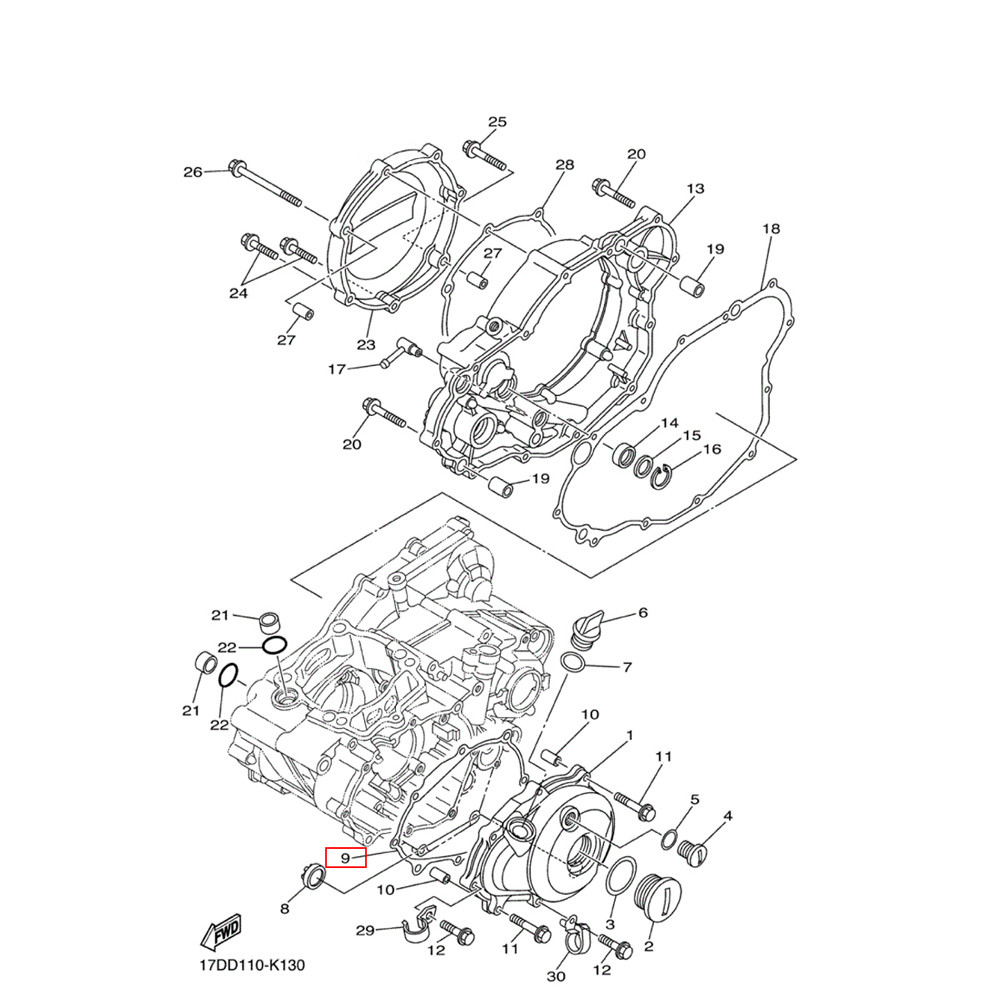 Junta da Tampa do Magneto Original Yamaha para YZ250 99/17