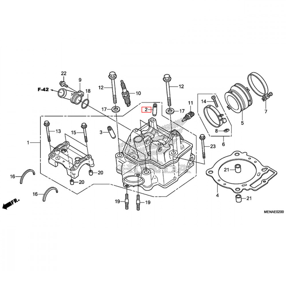 Guia da Válvula de Admissão Original Honda para CRF450 09/16