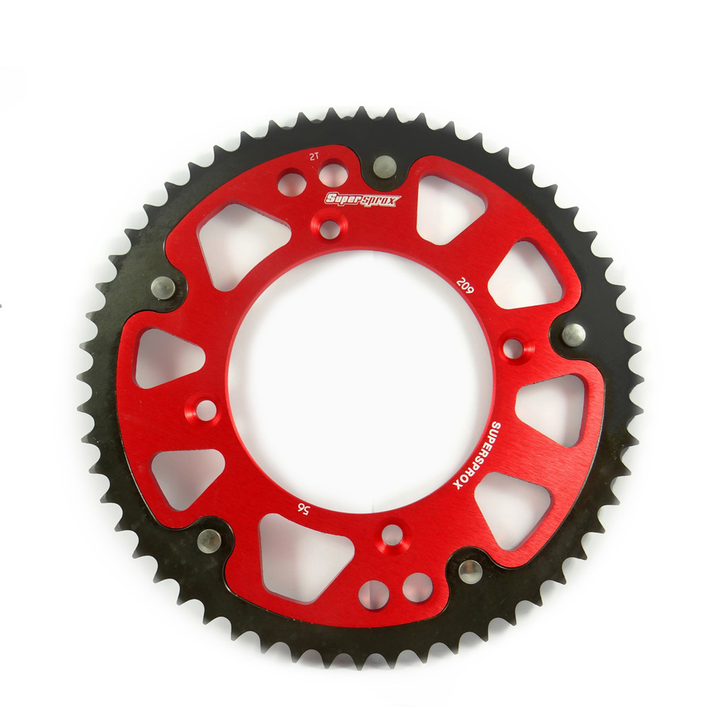 カーナビ MATSUSHITA (CR-1 CR-2 CR-6) Coroa Supersprox Stealth para Honda CR80/85 CRF150-Vermelha-Z56