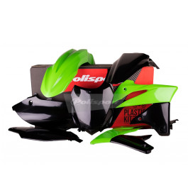 Kit Plástico Polisport para Kawasaki KXF250 13/16 Réplica com Number Plate Preto