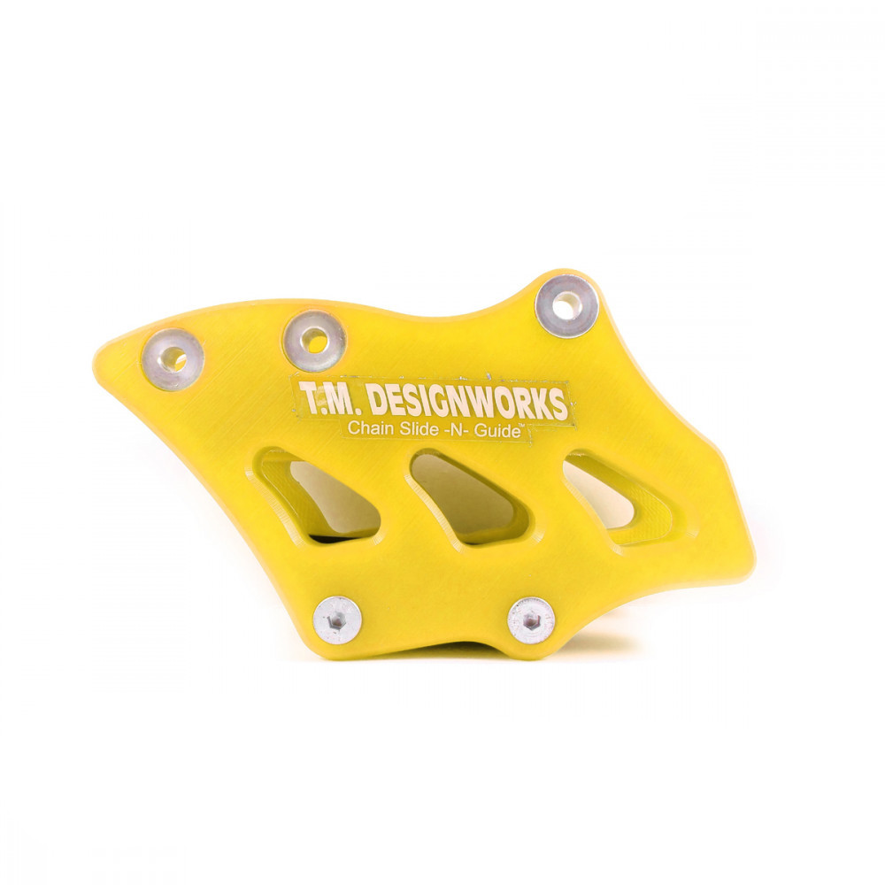 Guia de Corrente Traseiro Tm Designworks Factory Edition #2 para Yamaha YZ/YZF/WRF125/250/450 98/06 Suzuki RMZ250 07/13 RMZ450 05/13-Amarelo