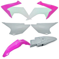 Kit Plástico Avtec para CRF230 15/20 Rosa Fluor/Branco