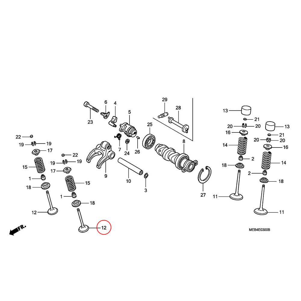 Válvula de Escape Original Honda para CRF450 04/08