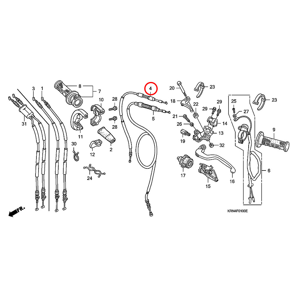 Cabo de Descompressor Original Honda para CRF250 04/07