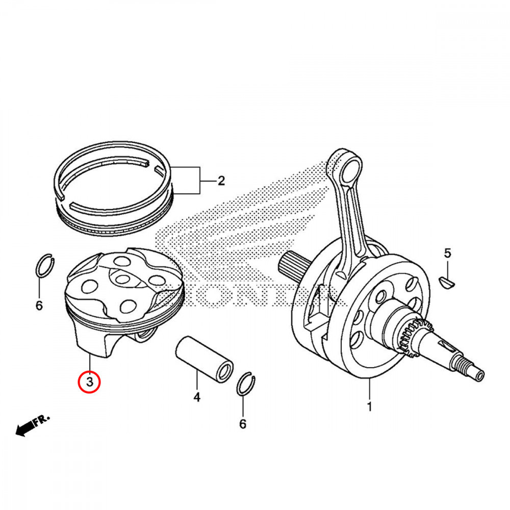Pistão Original Honda para CRF150 07/09