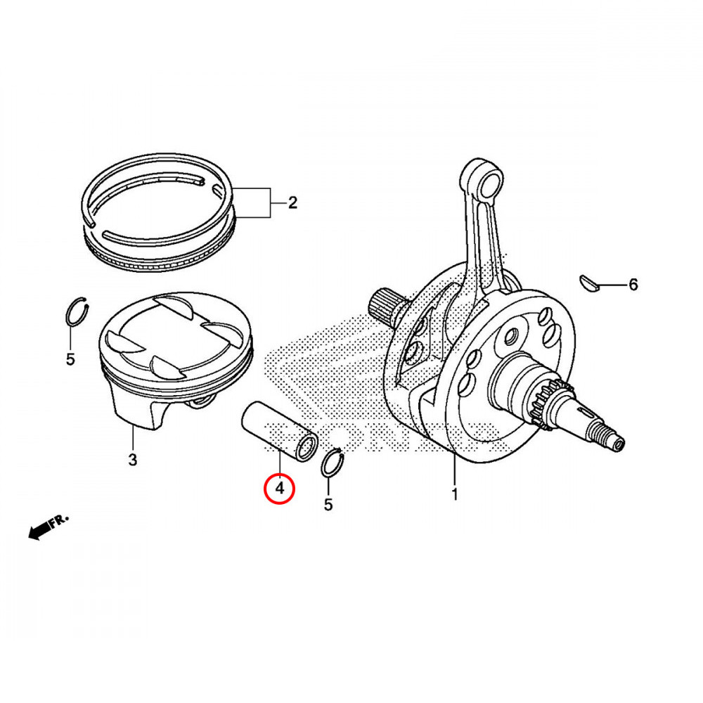 Pino de Pistão Original Honda CRF 450 02/08 CRF-X 450 05/21