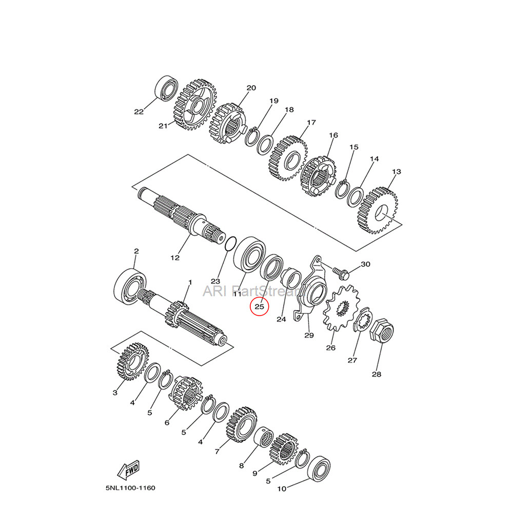 Retentor do Pinhão Original Yamaha para YZF250 01/13 WRF250 01/13