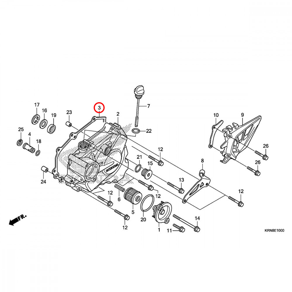 Junta da Tampa do Magneto Original Honda para CRF250 10/17