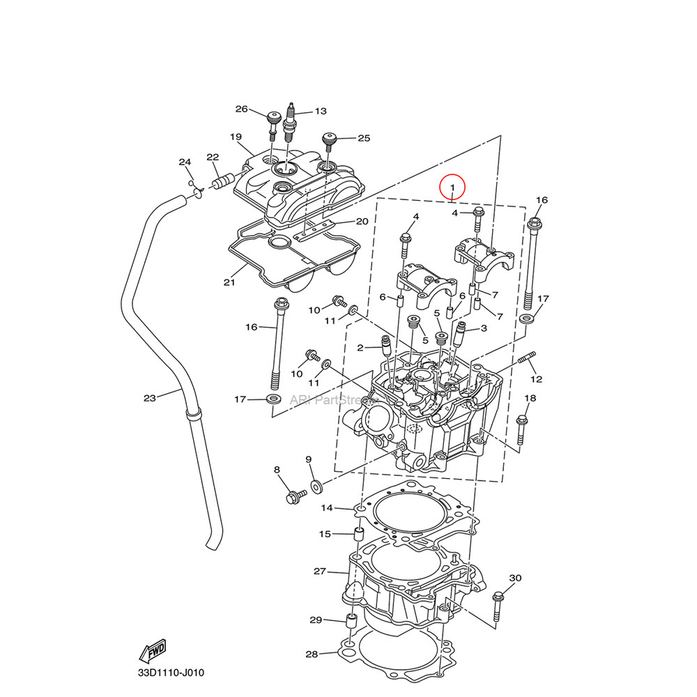 Cabeçote Original Yamaha para YZF450 10/13