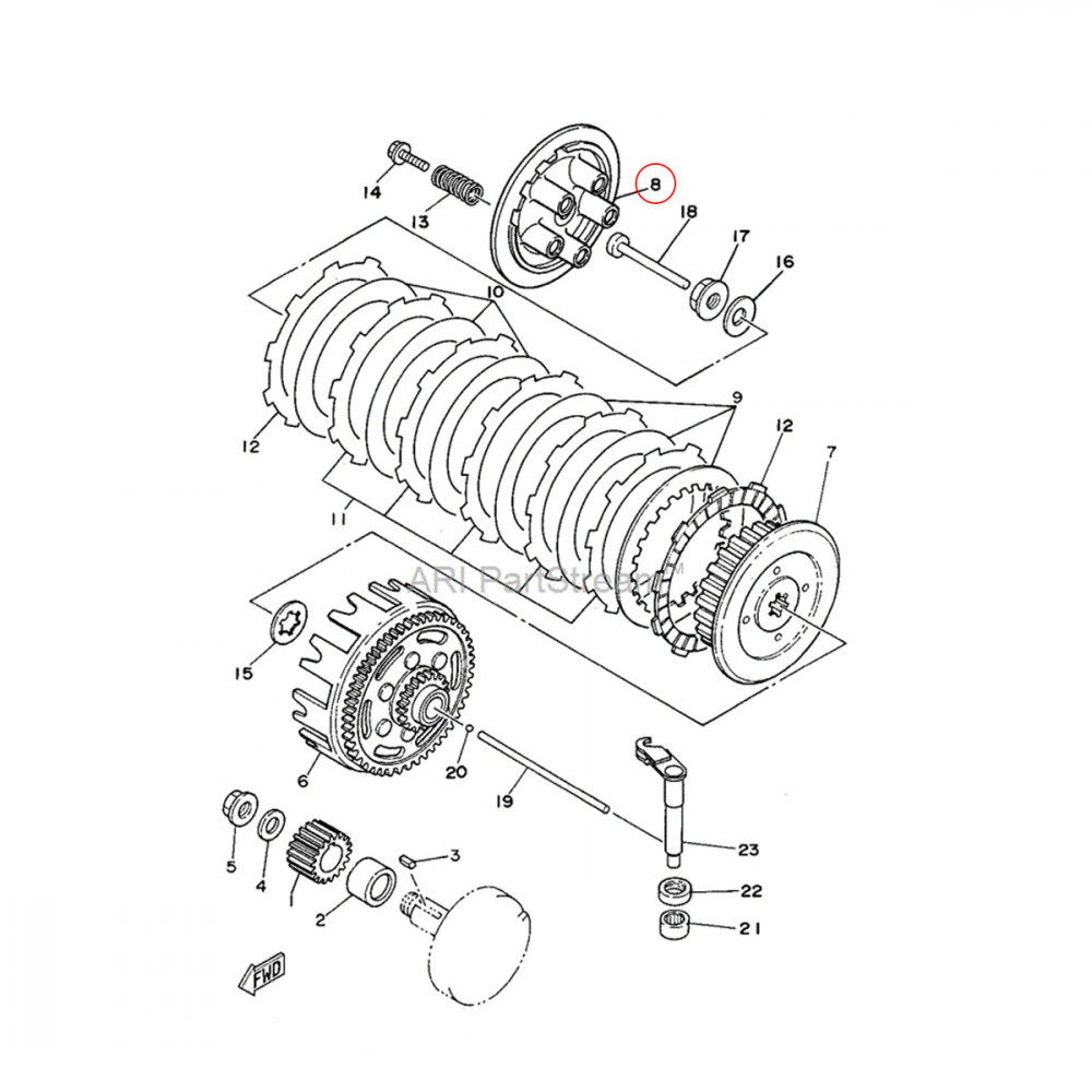 Platô de Embreagem Original Yamaha para YZ80 95/01 YZ85 95/19