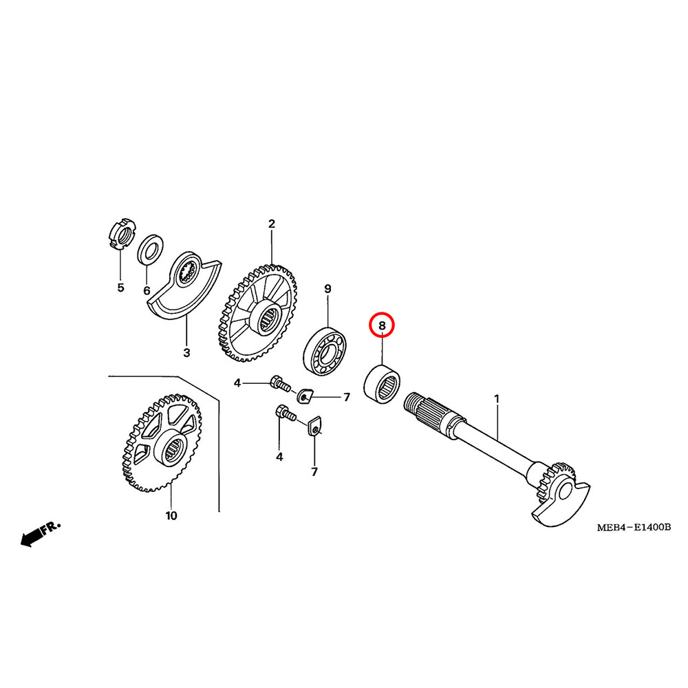 Rolamento do Balanceiro Original Honda para CRF250 04/09 CRFX250 04/17 CRF450 02/16 CRFX450 05/17 Agulha