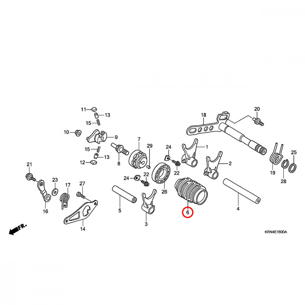 Trambulador do Cambio Original Honda para CRF250R 04/08 CRF250X 04/17