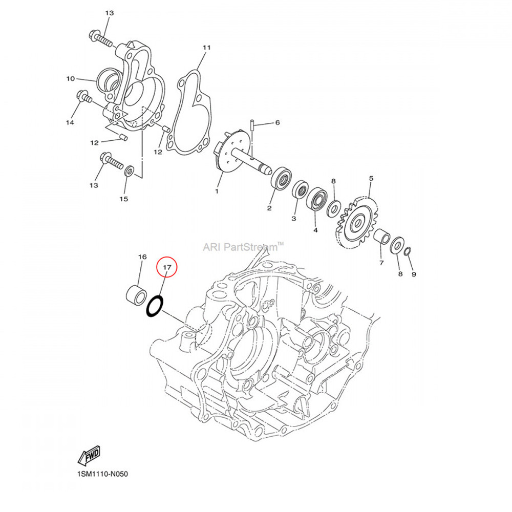 Anel O Ring da Carcaça do Motor Original Yamaha para YZF250 01/18 YZ250FX 15/19 WRF250 01/19 Esquerda