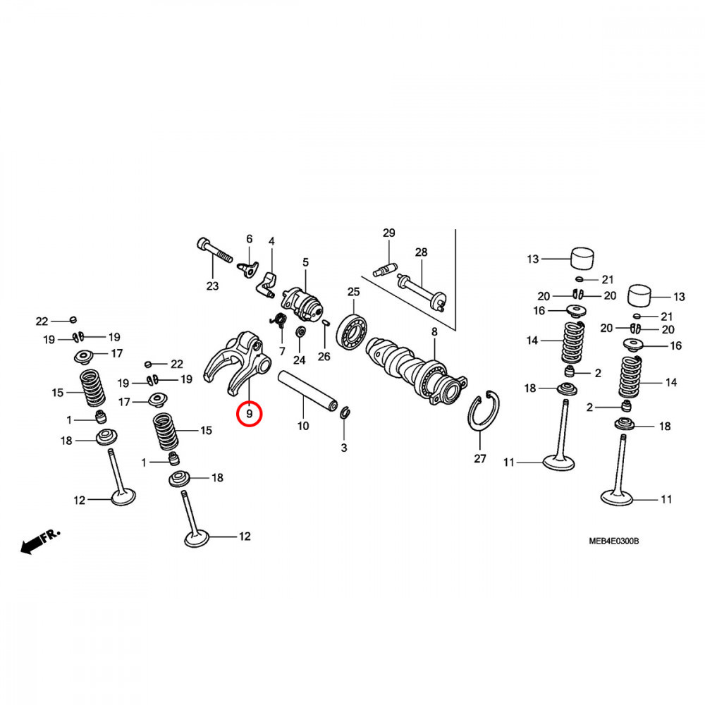 Balancim do Comando de Válvulas Original Honda para CRF450 02/08 CRFX450 05/17