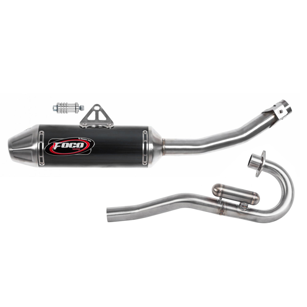 Ponteira + Curva Foco Racing para Honda CRF 230 Preta