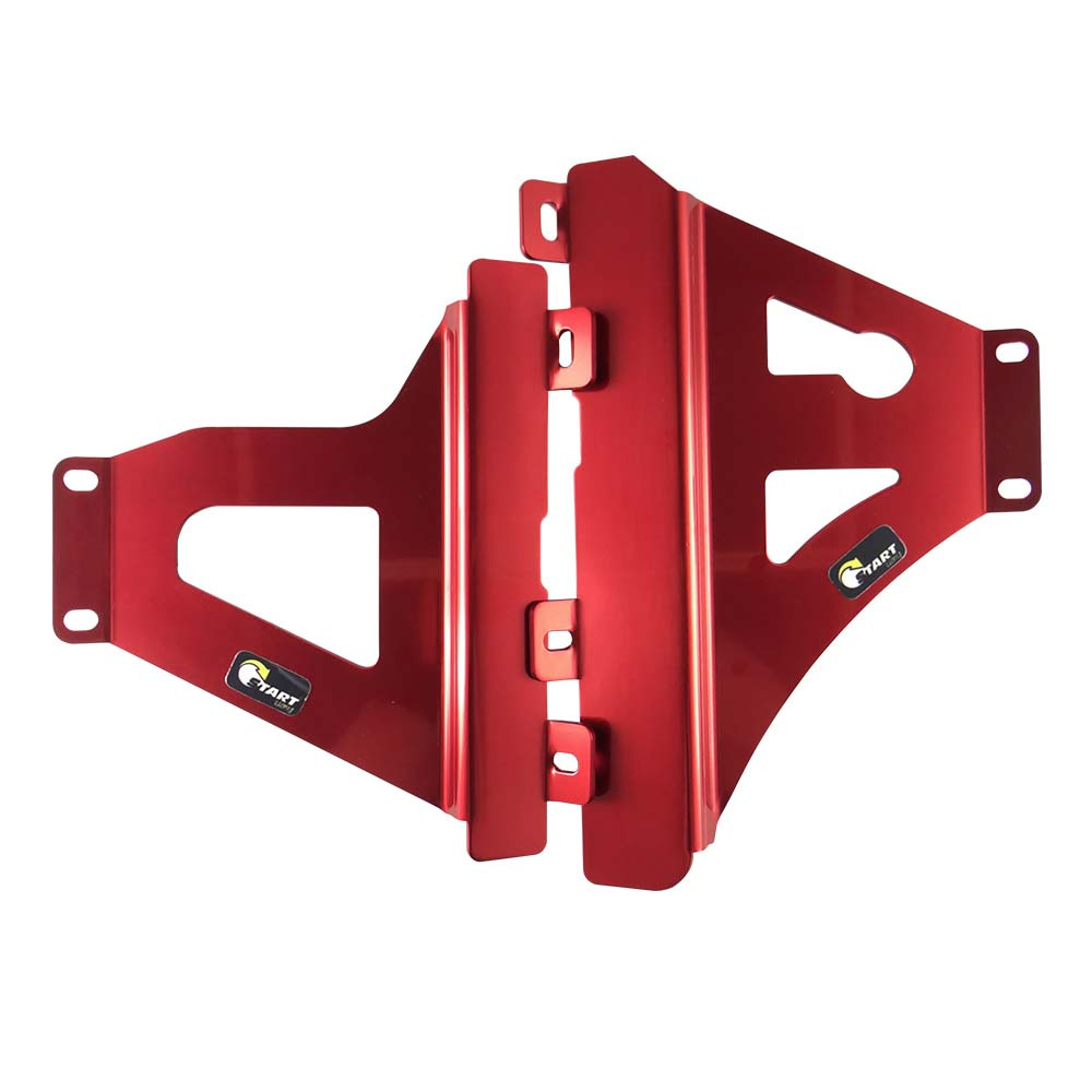 Protetor de Radiador Start para Honda CRF450R / CRF450RX 17/19 (Alumínio) MX Triangular (Vermelho)