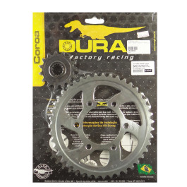 Kit Relação Durag Coroa + Pinhão para Kawasaki Versys KLZ 1000 12/18 (Aço 1045) (15x43x525)