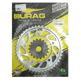 Kit Relação Durag Coroa + Pinhão para Triumph Tiger 1050 07/14 - Aço 1045 - 18x44x530