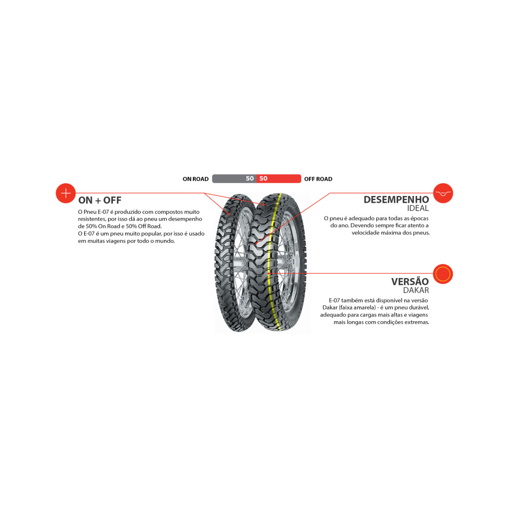 Pneu Mitas E07 90/90-21 Dakar M/C 54T TL