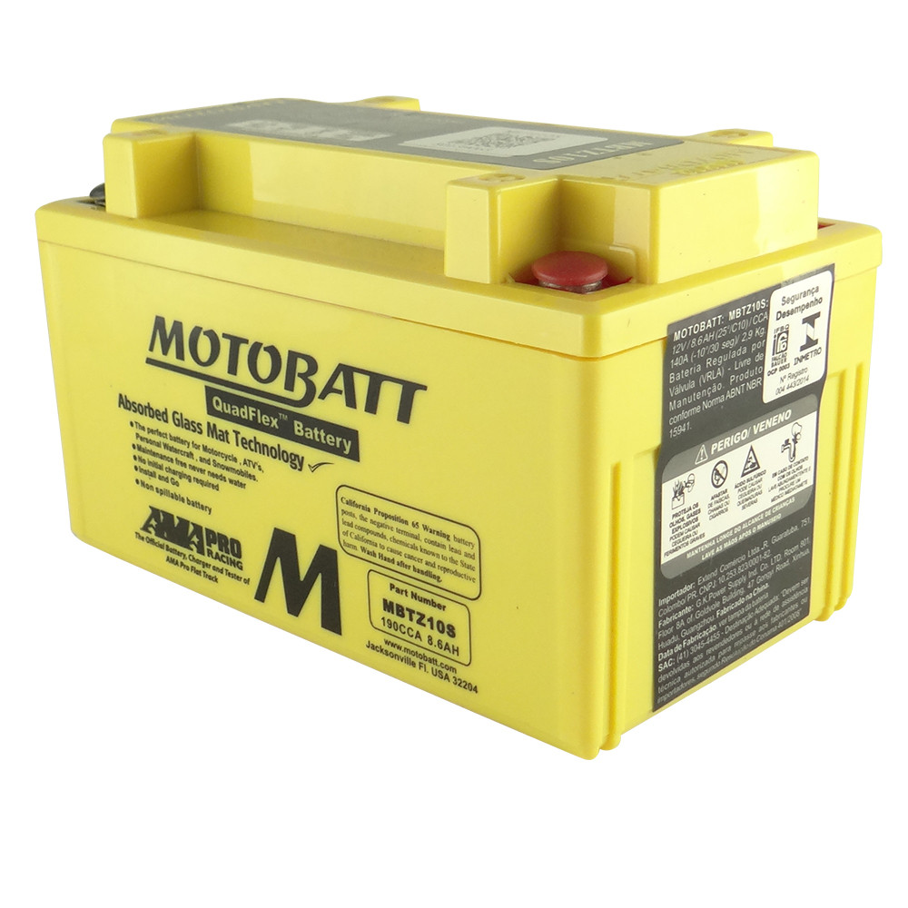 Bateria Motobatt para BMW S1000 / HONDA CB500 / CBR600 / CB900 / 1000R / Hornet CB600F / Yamaha MT-07 / MT-09 / YZF-R6 / YZF-R1