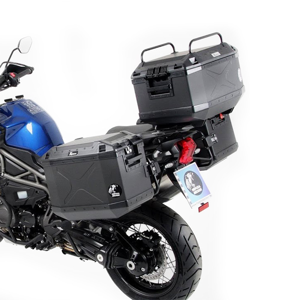 Kit com Suporte para BMW R1200 GS 13/19 Hepco & Becker (Aço) (Conjunto Preto)