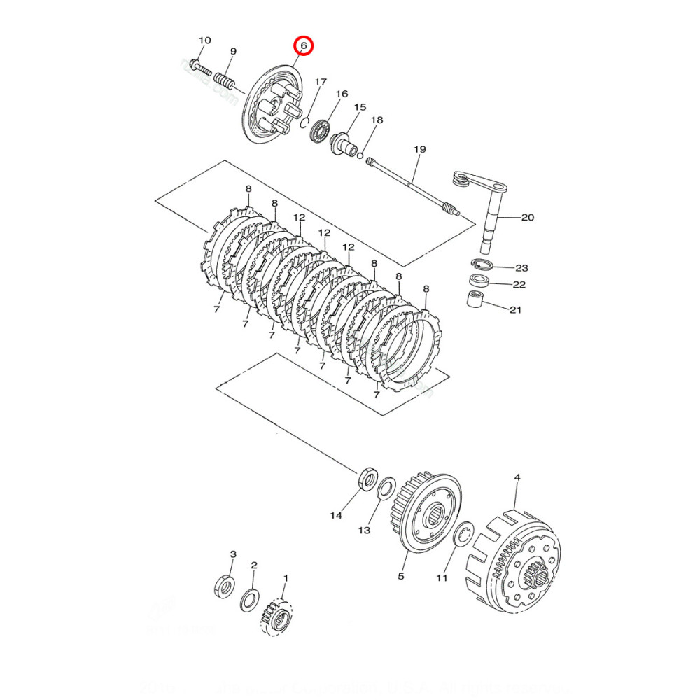 Plato de Embreagem Original Yamaha YZF450 07/17