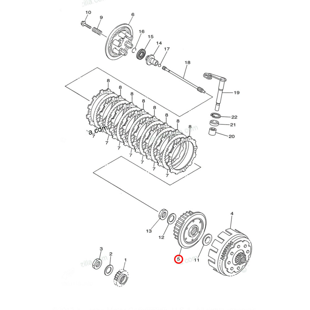 Cubo de Embreagem Original Yamaha YZF450 03/19 YZ450FX 16/19 WRF450 03/19