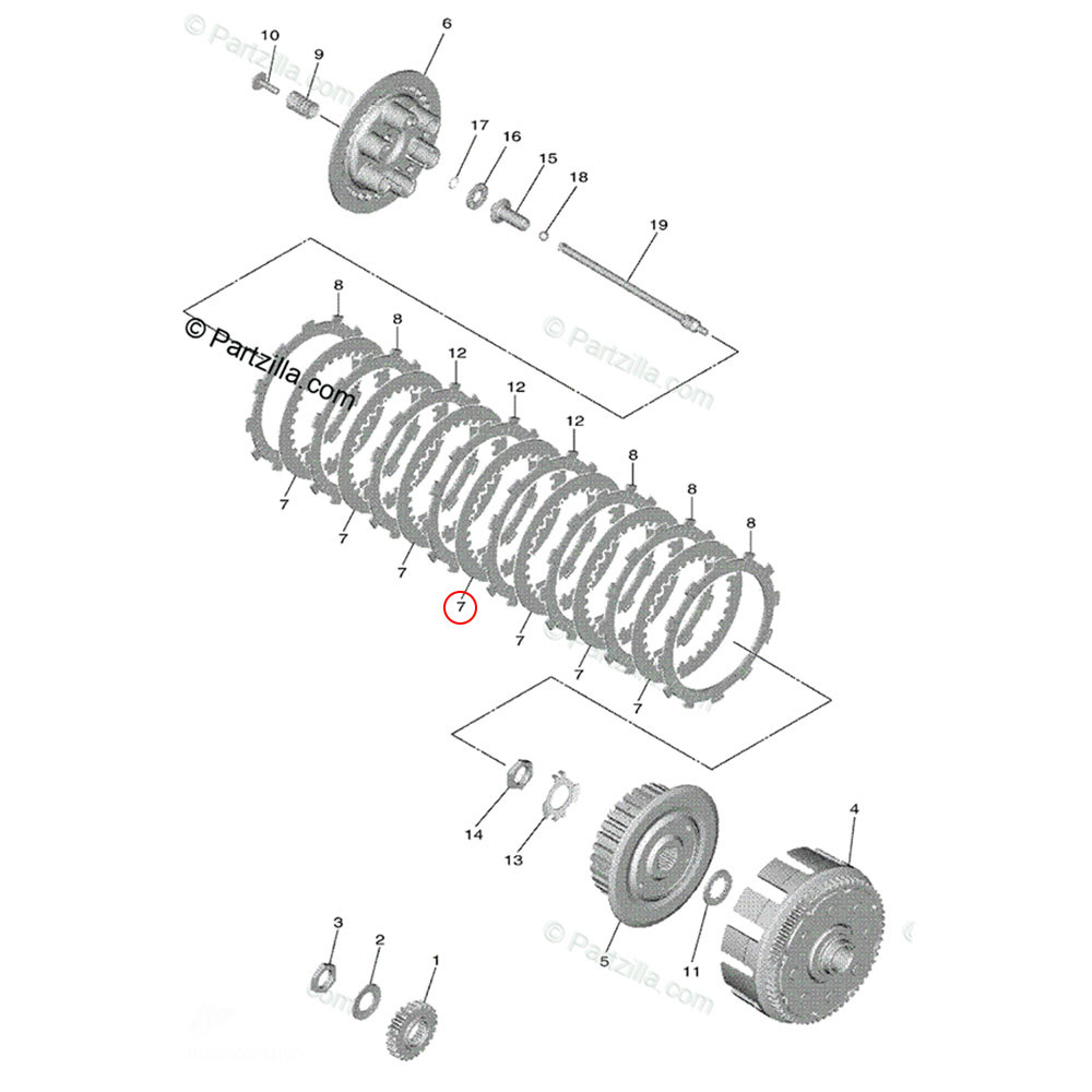 Disco Separador Original Yamaha para YZF450 18/19 YZ450FX 19
