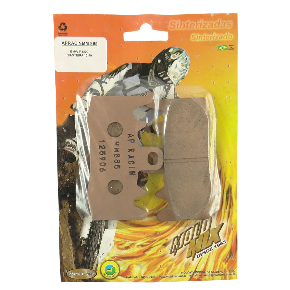 Pastilha de Freio Dianteira Moldmix para BMW S1000XR 15/19 R1200GS 13/18 R1250R 19/- Triumph Tiger 1200 Explorer 16/17 XCA/XCX/XR/XRT/XRX 18/19 Street Triple 765 17/19 Ducati