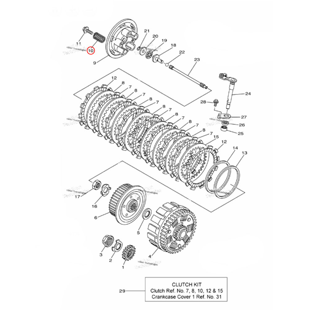 Mola de Embreagem Original Yamaha para WRF250 02/13