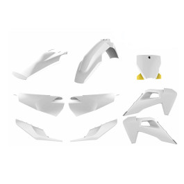 Kit Plastico Polisport para Husqvarna TC125/250 19 FC250/350/450 19 (Branco - Réplica)