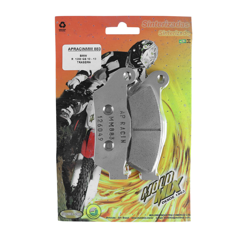 Pastilha de Freio Traseira Moldmix para BMW F800R 09/10 R1200GS 02/12 R1200GS Adventure 05/13 R1200GS Tripple Black 11/16 S1000RX 15/19 K1200S/R 05/08 R1200R 07/14 K1300R/S 09/15