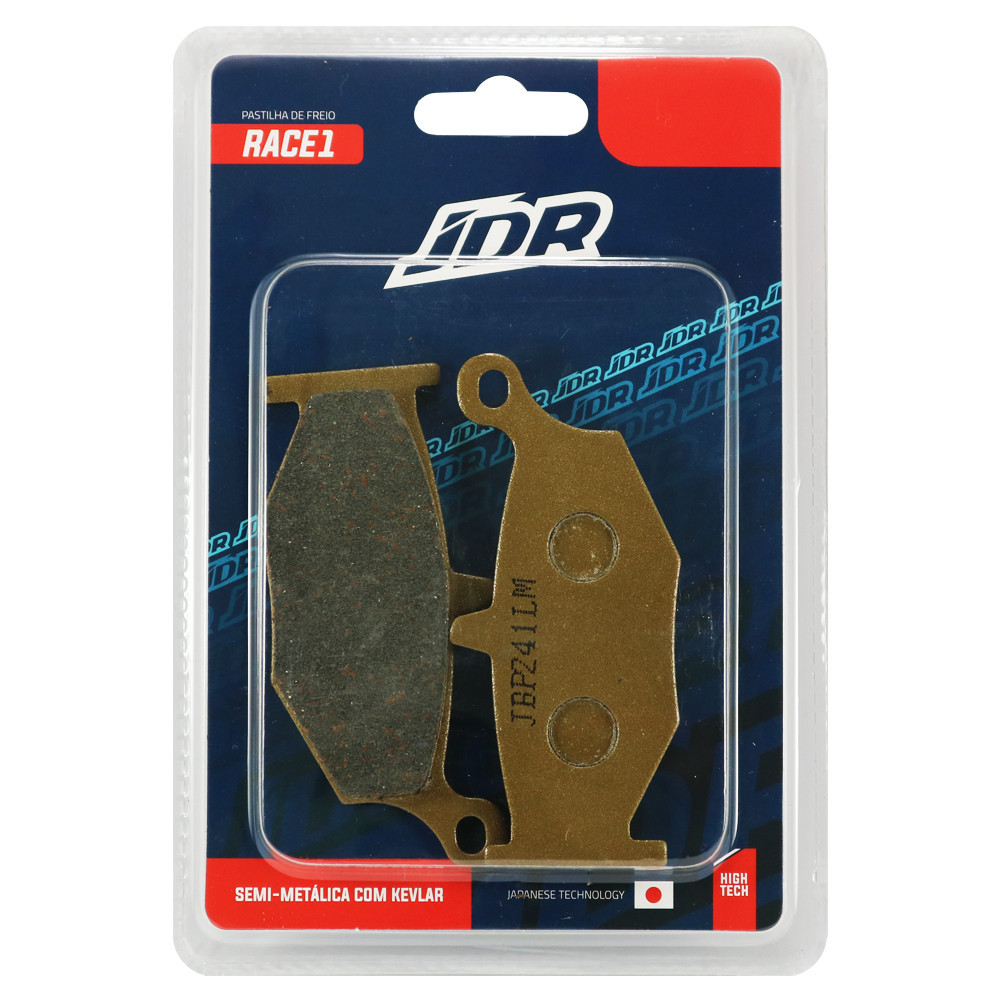 Pastilha de Freio Traseira Modelo Race 1 para Suzuki DL1000 V-Strom 14/19 GSR/GSXR600/750 06/10 GSXR1000 07/10  GSX1300 Hayabusa 08/19 GSX1300 B-King 08/14 - JDR