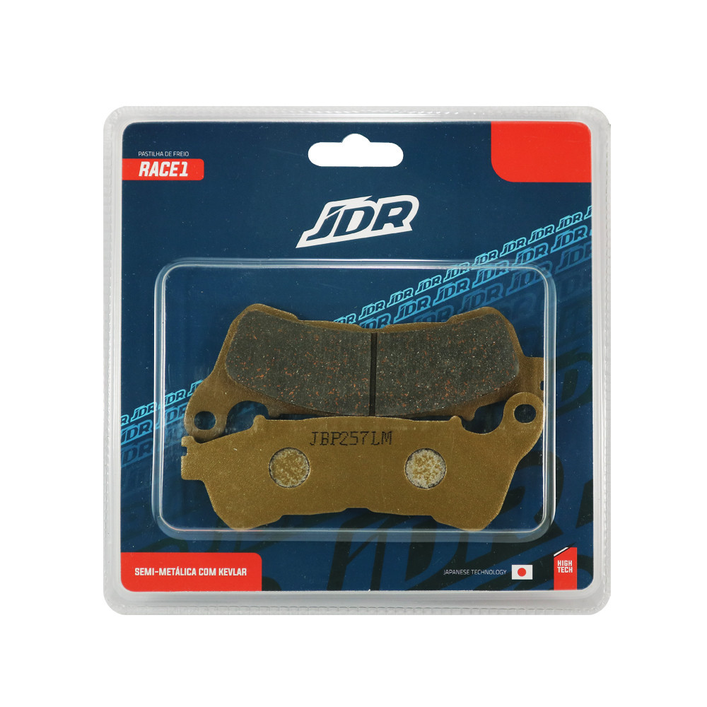 Pastilha de Freio Dianteira/Traseira Modelo Race 1 para Honda CBR250/CB600/CBR600F -/13 NC700 12/14 Transalp 08/11 VT750 Shadow 10/12 /CB1000R 09/16 XL1000 Varadero 04/11 CB1100 13 (D) CBF1000 06/15 (D/T) - JDR