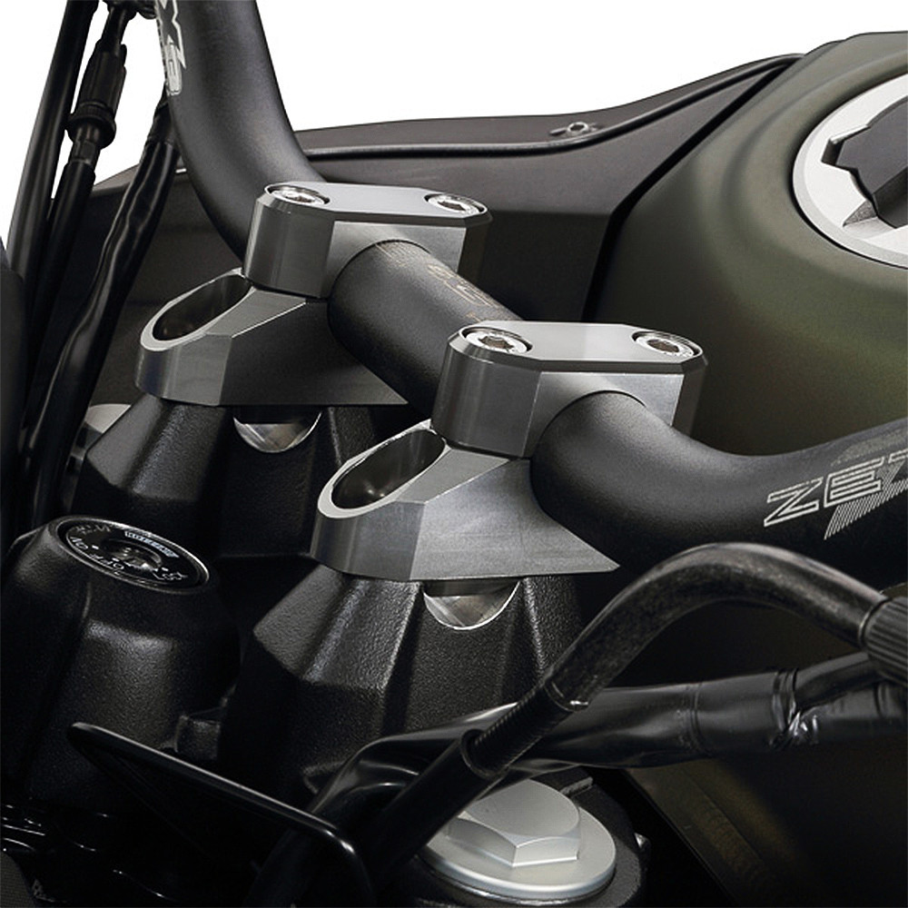 Adaptador de Guidão para Guidão modelo OffSet 22mm para 28.6mm Polido (Deslocamento para traz 20mm) Zeta