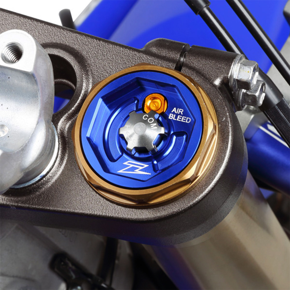 Tampa Superior da Suspensão (Para Ajuste Superior) Modelo KYB para Honda CRF450 09/12 Yamaha YZ125/250/YZF250 06/18 WRF/YZ250FX 15/19 YZF450 06/17 WRF450 12/18 Kawasaki KXF450 06/12 KLX450R 07/15 Husqvarna TC250 10/13 - Zeta