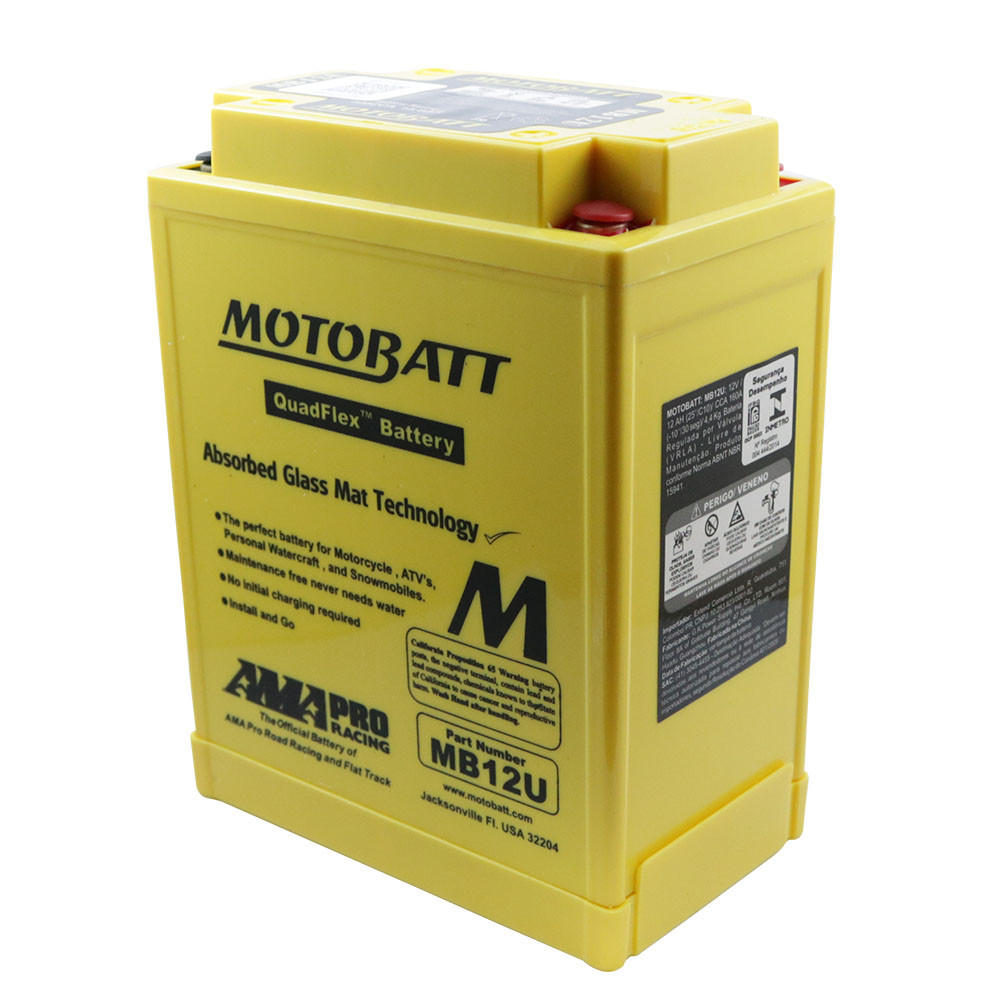 Bateria Motobatt para BMW F650 GS / G650 GS 93/12 Honda CB400/450 CRR450 Kawasaki EN500 Vulcan Yamaha XV 535 / S Virago