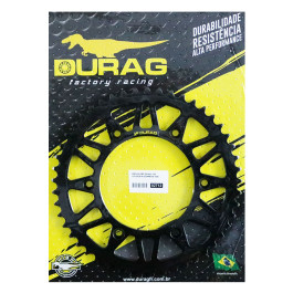 Coroa de Ferro para Honda CR125/250 CRF/CRFX250/450 CRF230 - Aço 1045 / Z49 / Preta - Durag