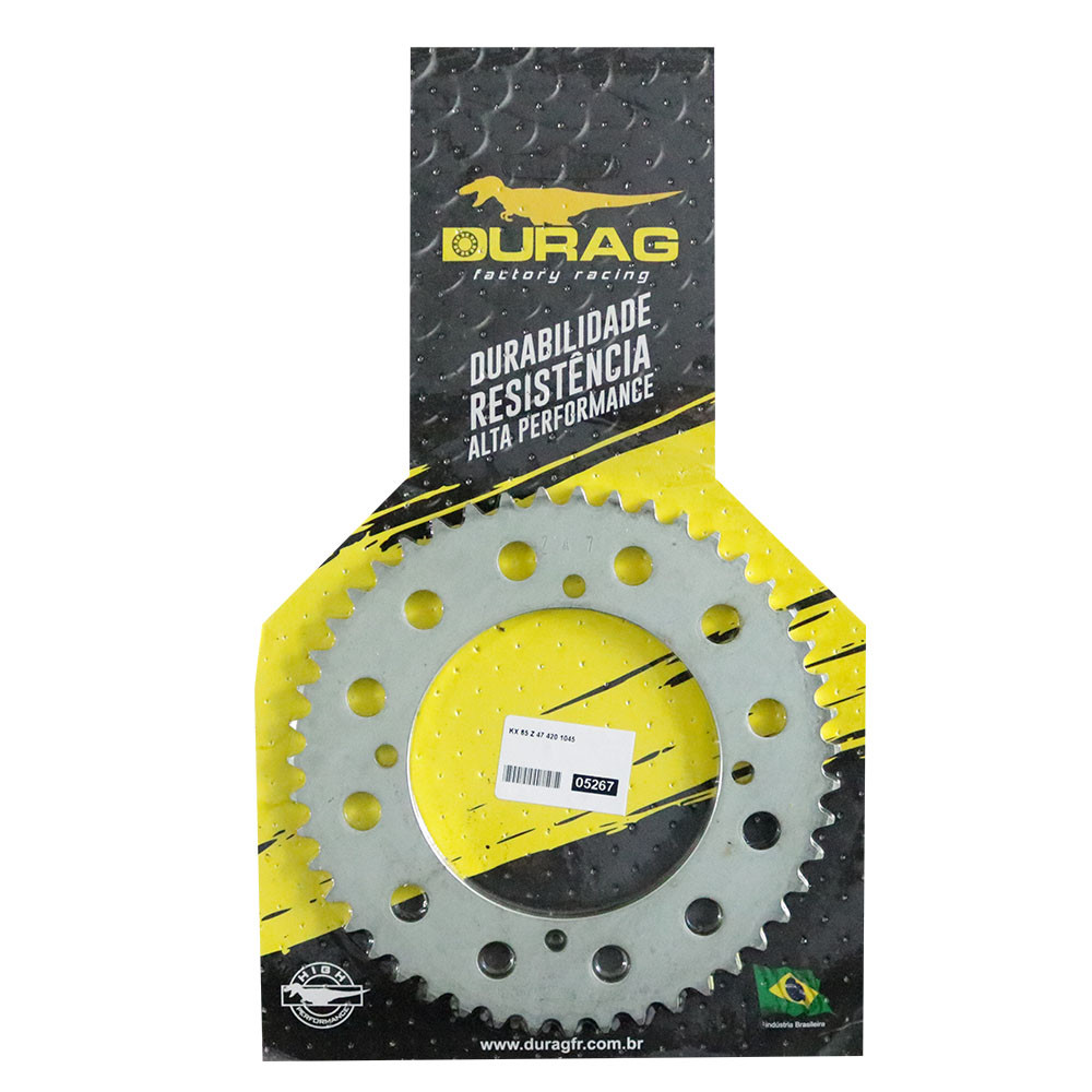 Coroa de Ferro para Kawasaki KX 65 420 (Aço 1045 / Z47) - Durag