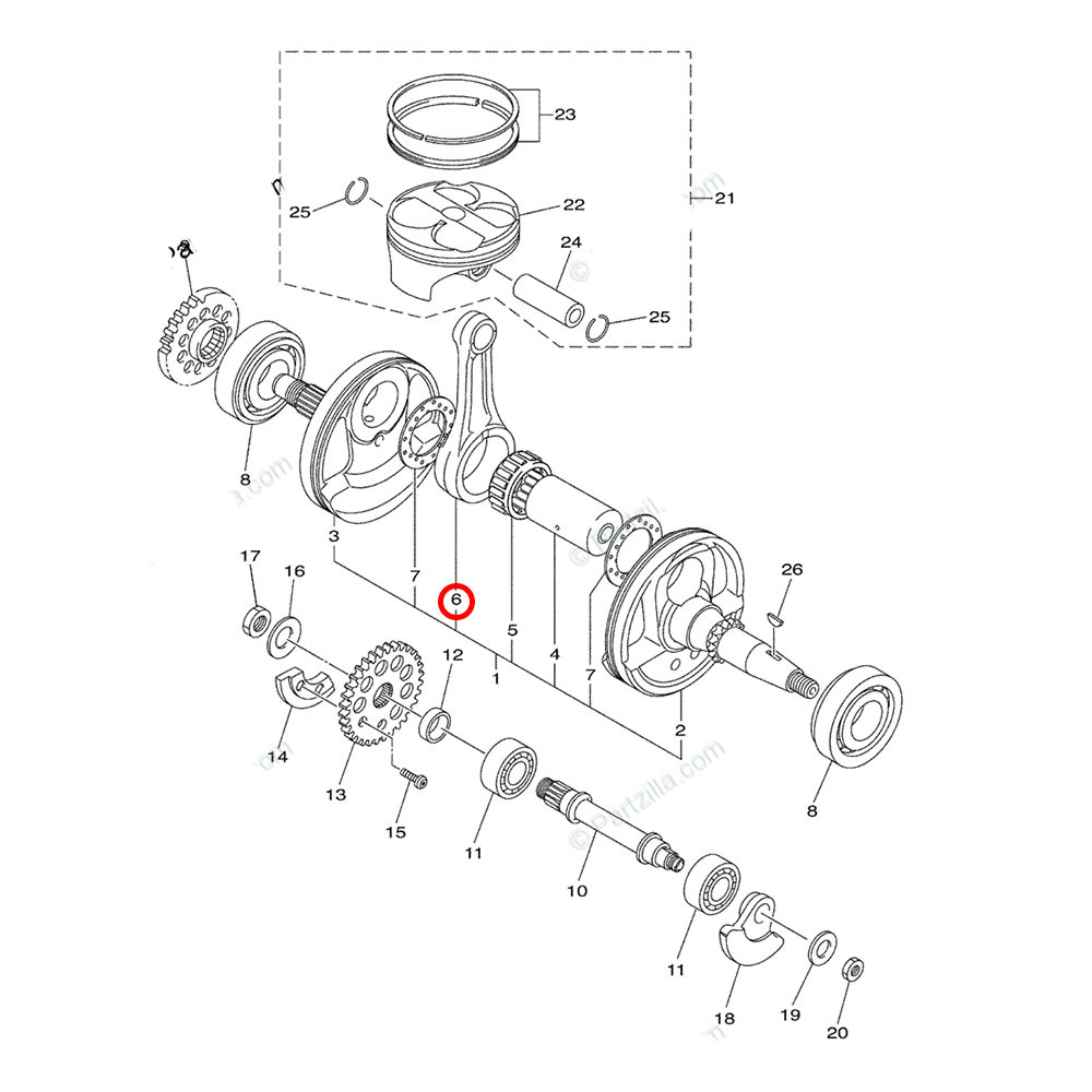 Kit Biela Original Yamaha para YZF 250 17/22 YZ 250FX 17/22 WRF 250 18/22