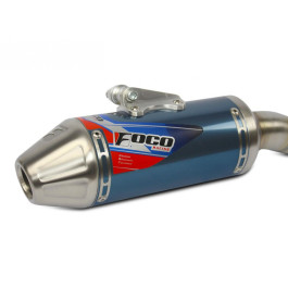 Ponteira + Curva para Honda CRF 250F - Foco Racing (Cor Azul)