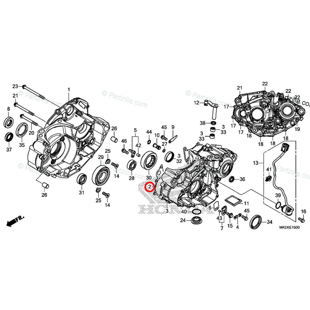 Junta Meio do Motor Original Honda para CRF 450 17/20 CRF 450RX 17/19