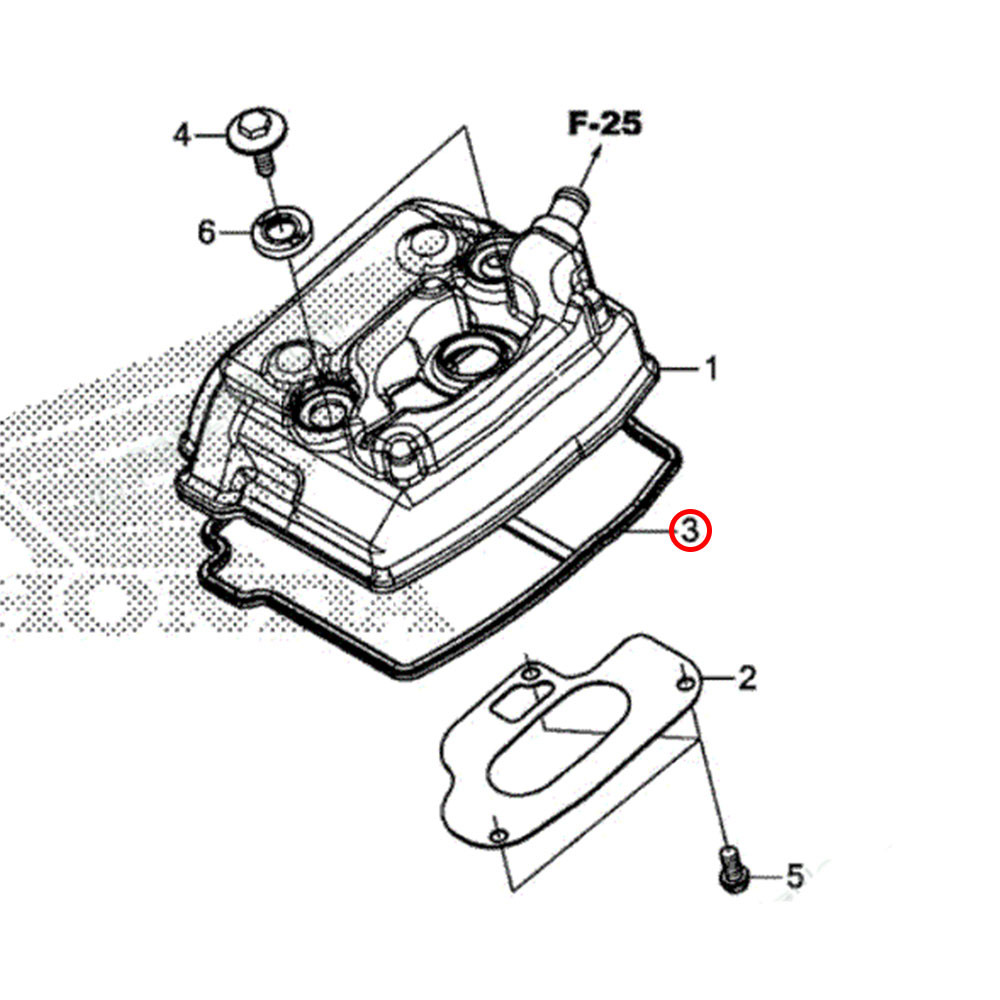 Junta da Tampa da Válvula Original Honda CRF 250 18/20 CRF 250RX 19