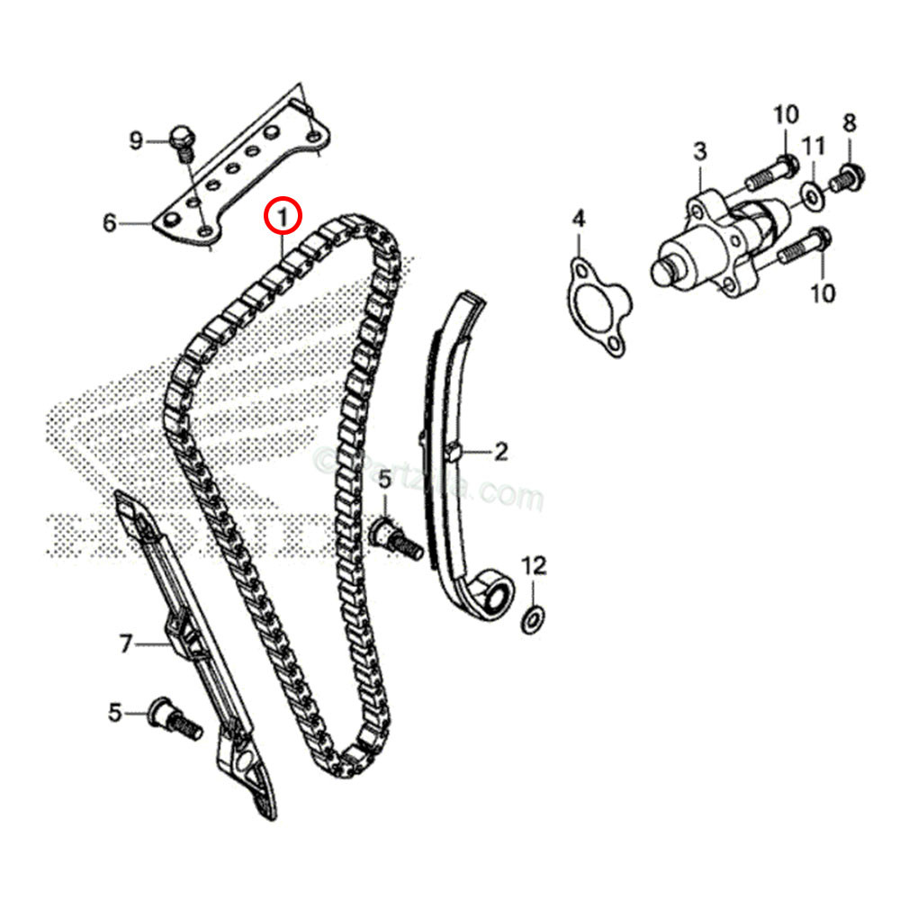 Corrente de Comando Original Honda CRF 250 18/21 CRF 250RX 19/21 (106L)